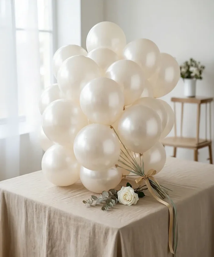 Perlemor balloner 25stk.