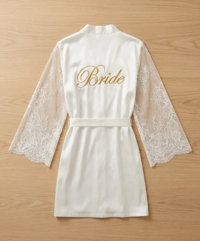 Alternative view of Elegant "Bride" Morgenkåbe