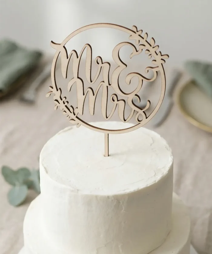 Mr & Mrs caketopper - Træ