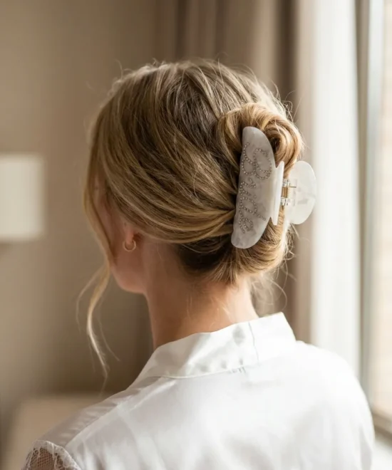 Alternative view of Rhinestone hårklemme "Bride"