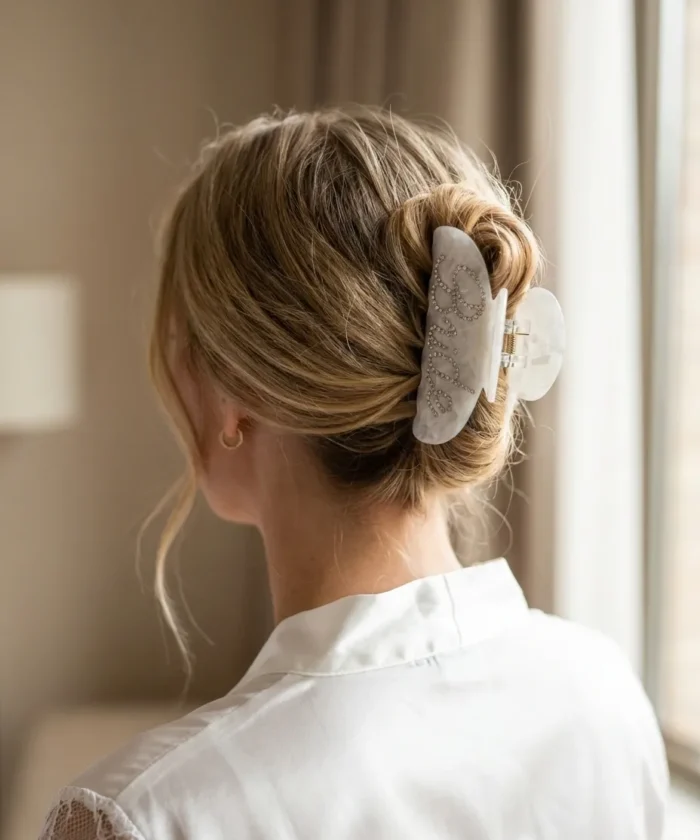Alternative view of Rhinestone hårklemme "Bride"