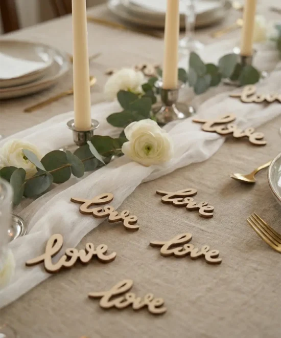 Love udskæringer Træ, 15 stk