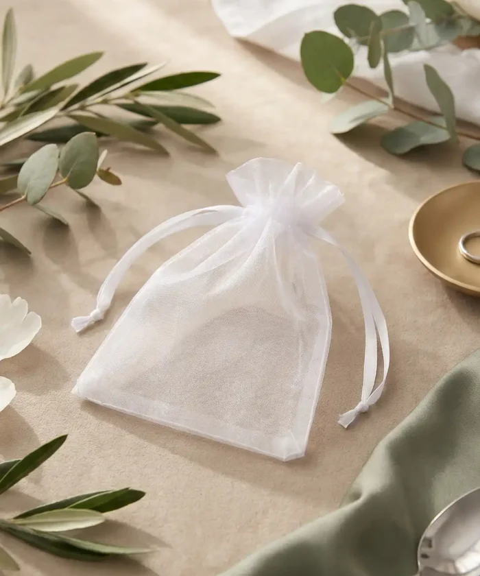 Organza Poser, 25stk, hvid