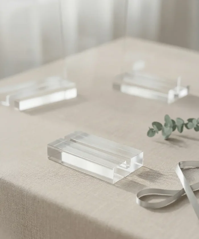 Akryl skilteholder (transparent) 1 stk