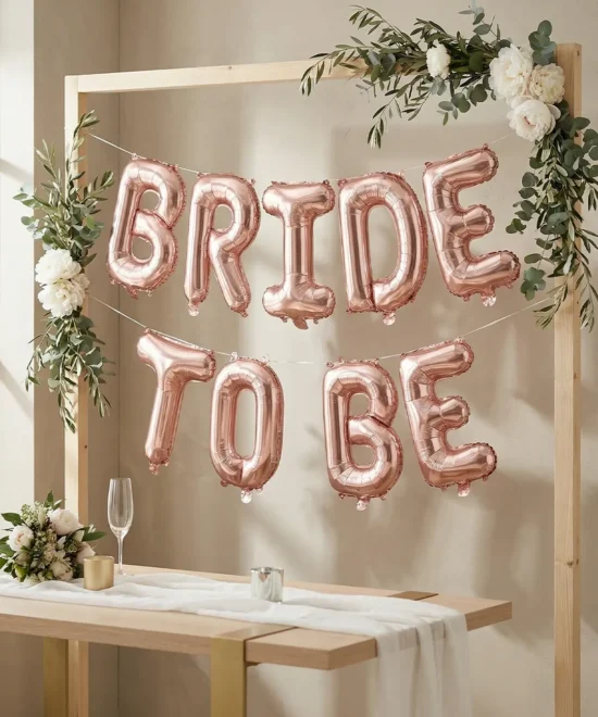 folieballon, Bride to be, rosaguld