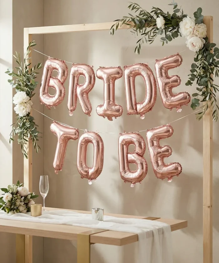 folieballon, Bride to be, rosaguld