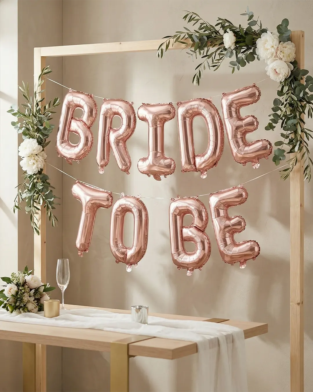Folieballon "Bride to Be" Rosaguld | Polterabend Guirlande