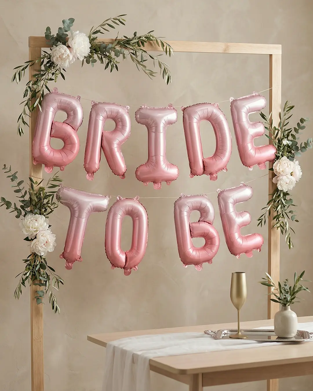 Folieballon "Bride to Be" Rosa | Polterabend Guirlande