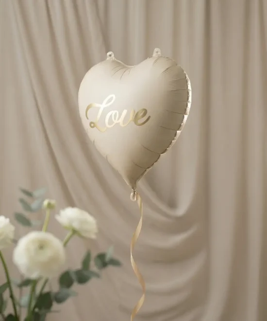 folieballon hjerte Love, 45 cm