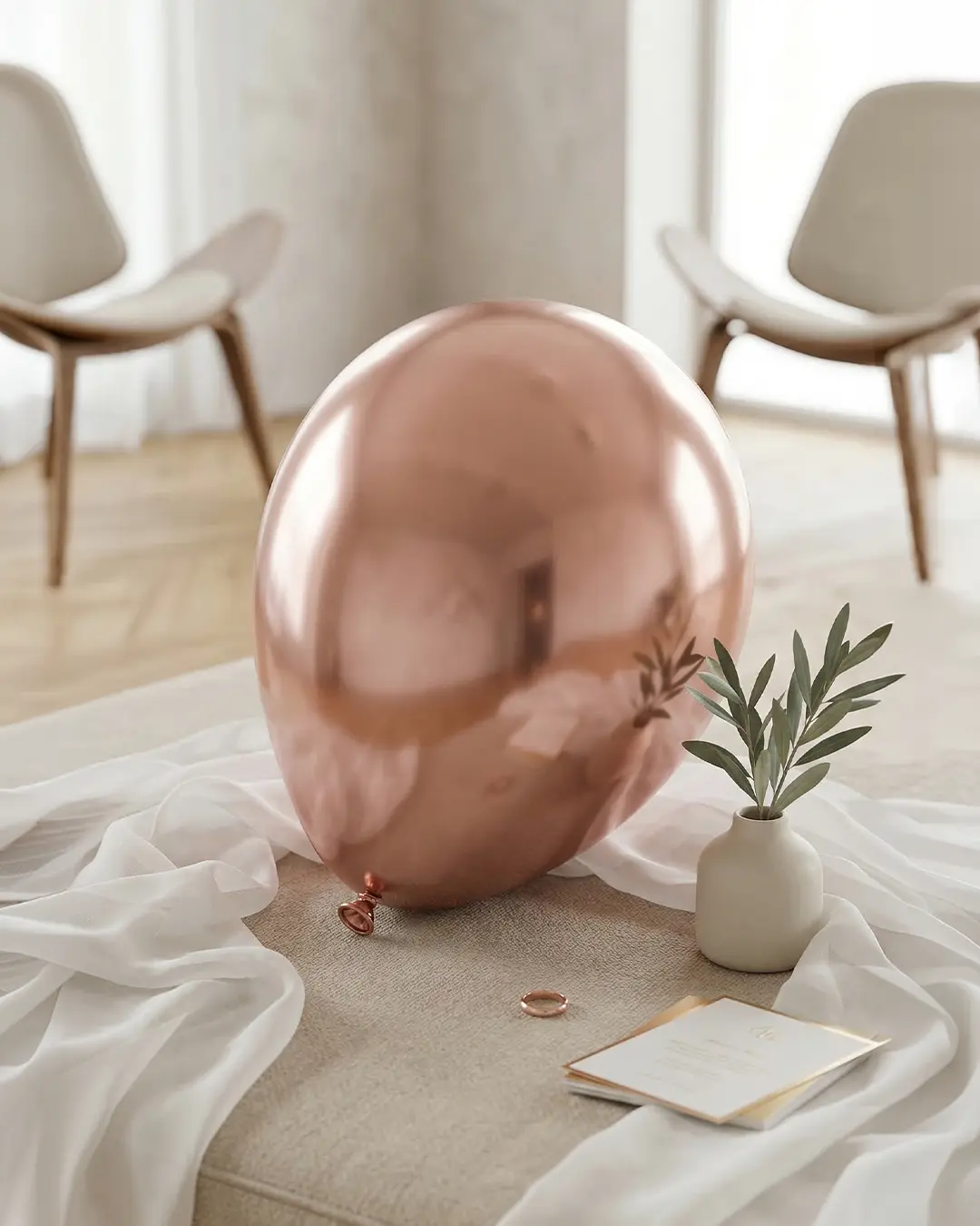 balloner, 30 cm, glossy, rosaguld - 10 stk