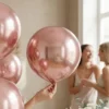 rund ballon, 60cm, glossy, rosaguld - 1 stk