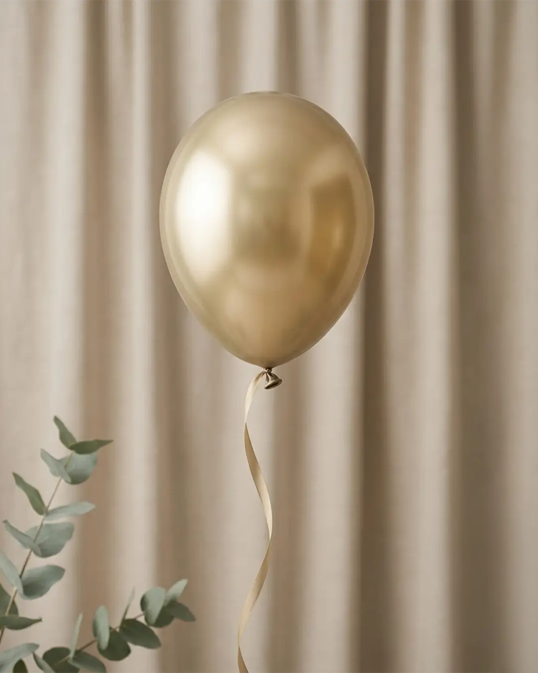 balloner, 27 cm, metallic cold gold - 50 stk.