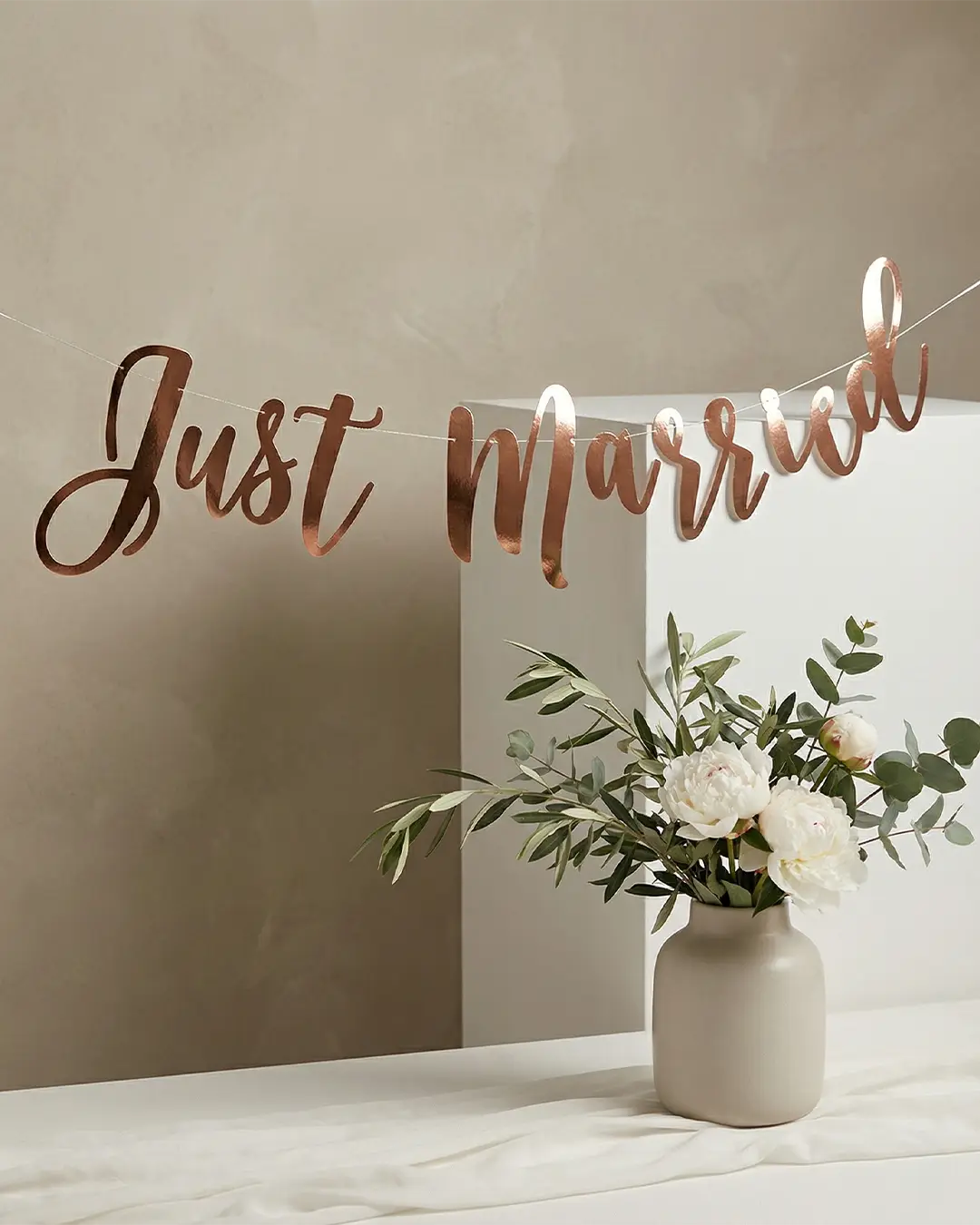 banner, Just married, rosaguld