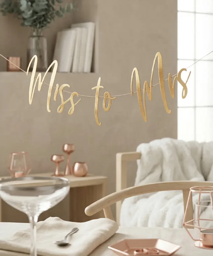 Banner “Miss to Mrs”, rosaguld