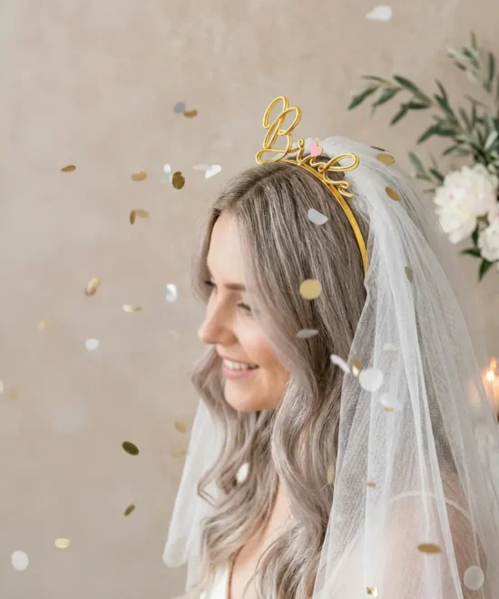 Bride hårbøjle m. slør