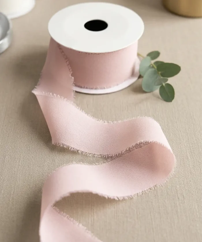 Chiffonbånd Lyserød 40mm x 10m