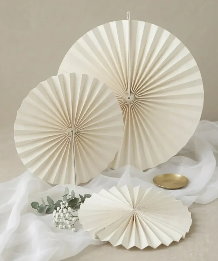 Rosetter, offwhite - 3 stk.