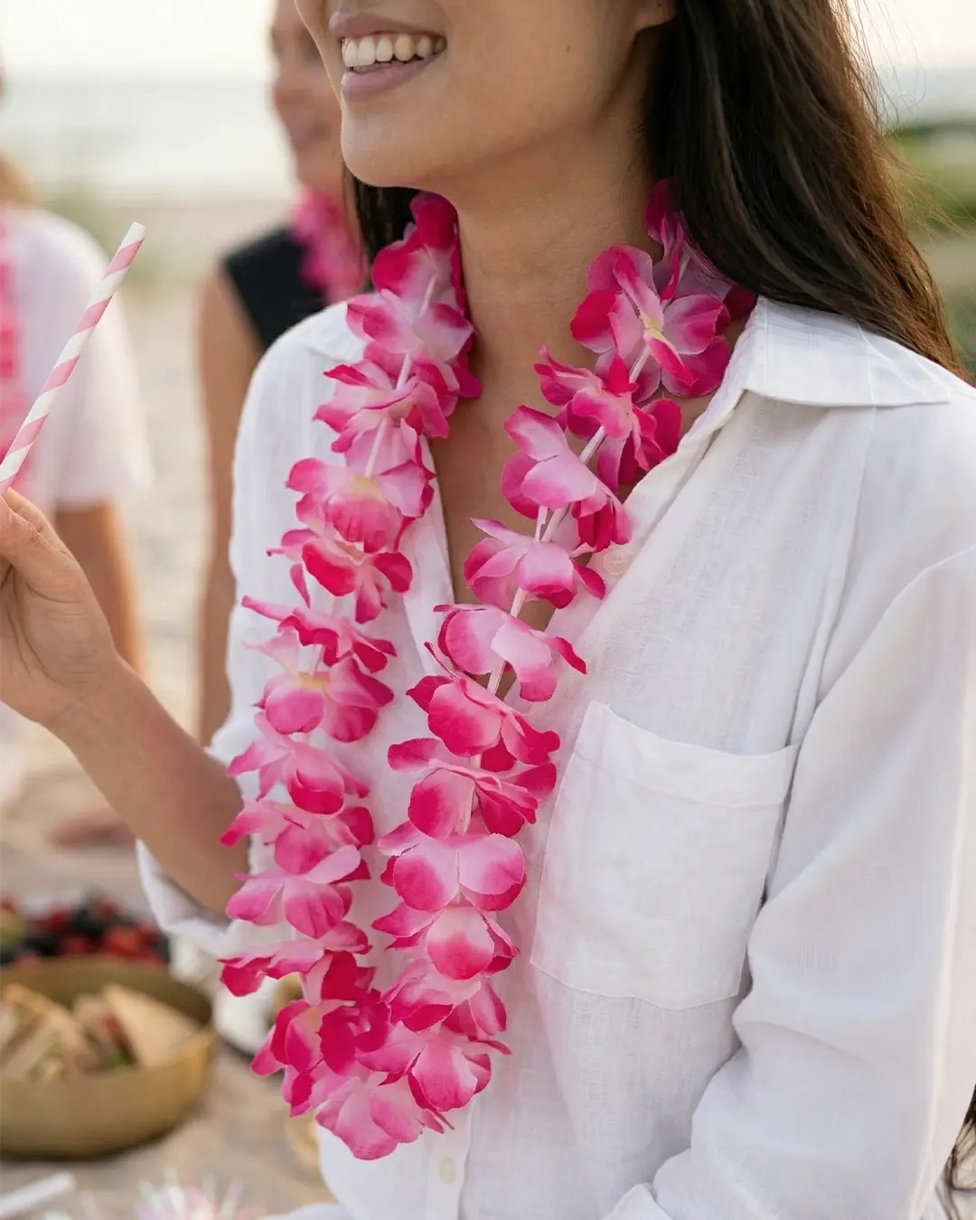 hawaiikrans, rosa - 1 stk. - Billede 2