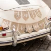 Just Married Banner i Hessian 23x185 cm | Rustik Bryllupspynt