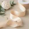satinbånd, creme, 25mm/25m