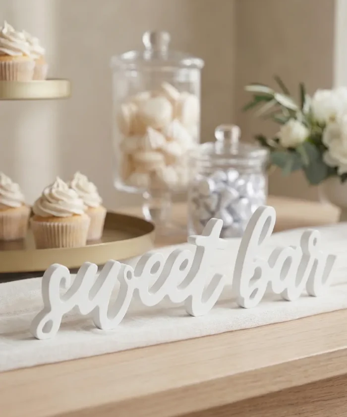 træskilt Sweet bar, hvid