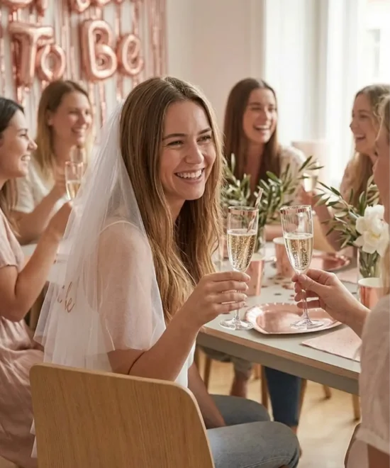 Alternative view of "Bride to be" slør, hvid