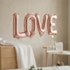 Folieballon, Love, rosaguld