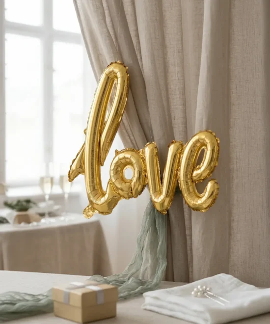 folieballon, Love, guld