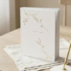 Gæstebog Hvid m. Guld Design