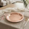 runde paptallerkener, rosaguld, 18cm - 6 stk.