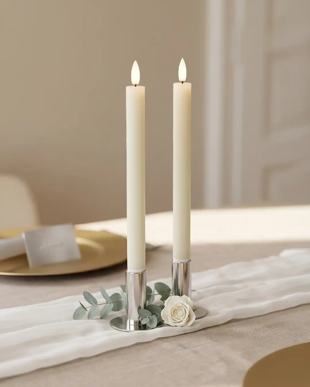 LED lys, 29x2.2cm - Cream, 2stk