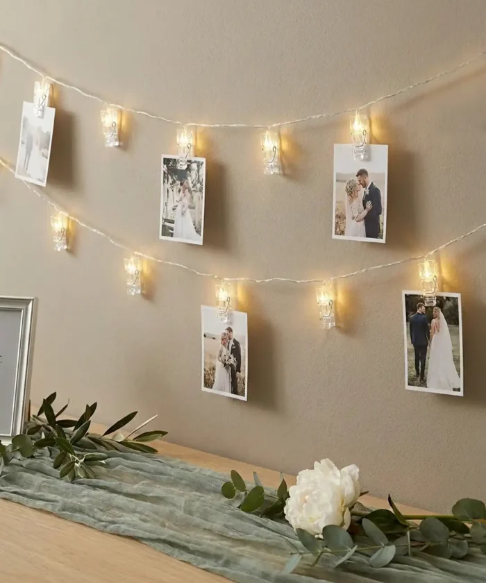 LED Lyskæde med Fotoklemmer (1,4m)
