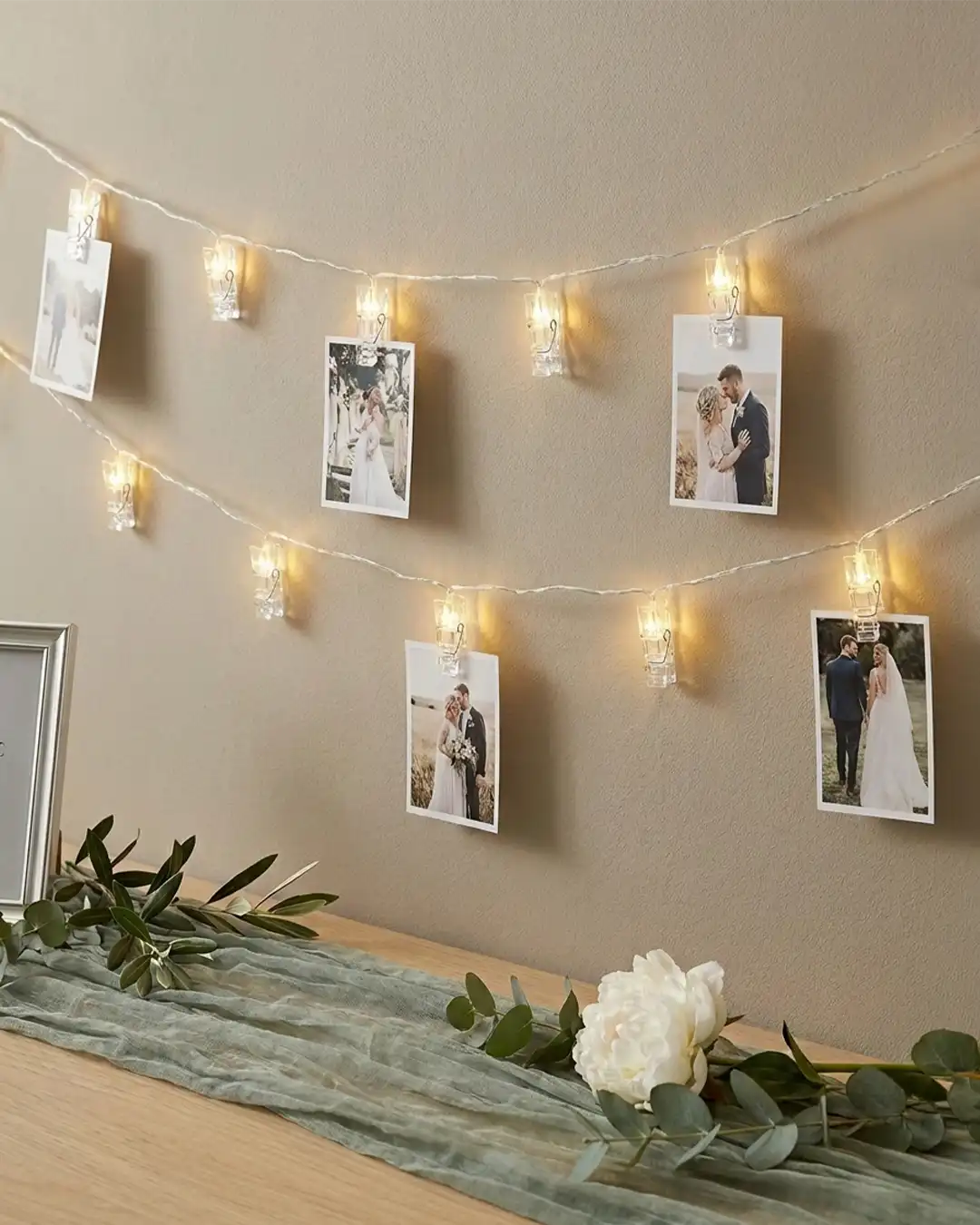 LED Lyskæde med Fotoklemmer (1,4m)