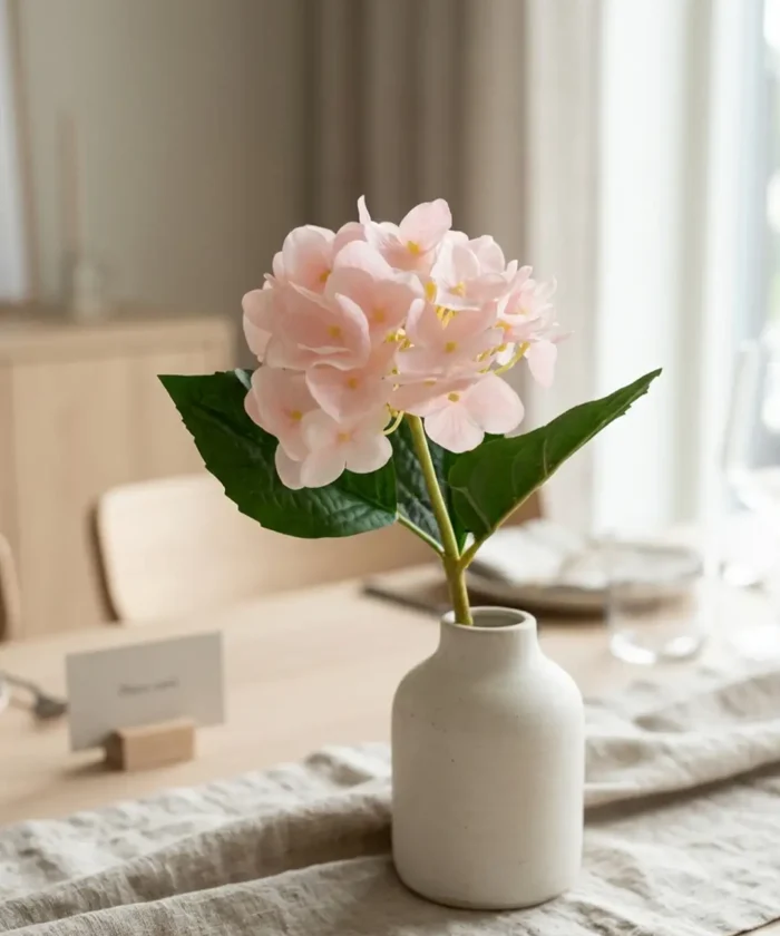 Silkeblomst Hortensia 32 cm - Pink
