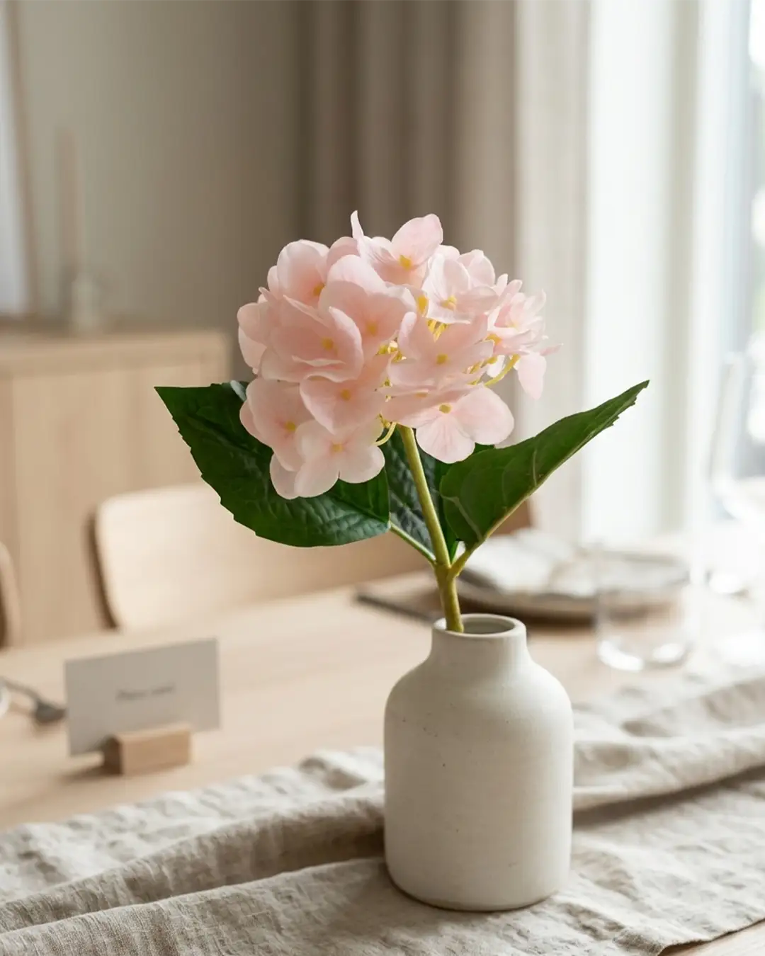Silkeblomst Hortensia 32 cm - Pink