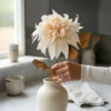Silkeblomst Dahlia 75 cm - Creme