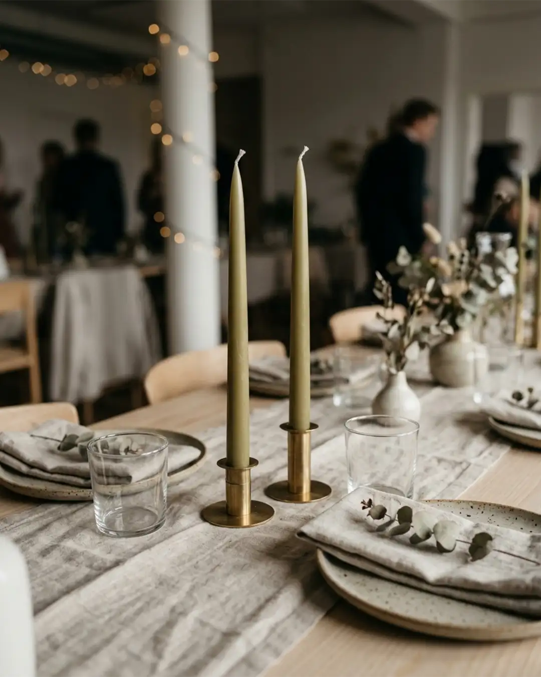 Stagelys 40cm Olivengrøn, 2stk - Billede 2