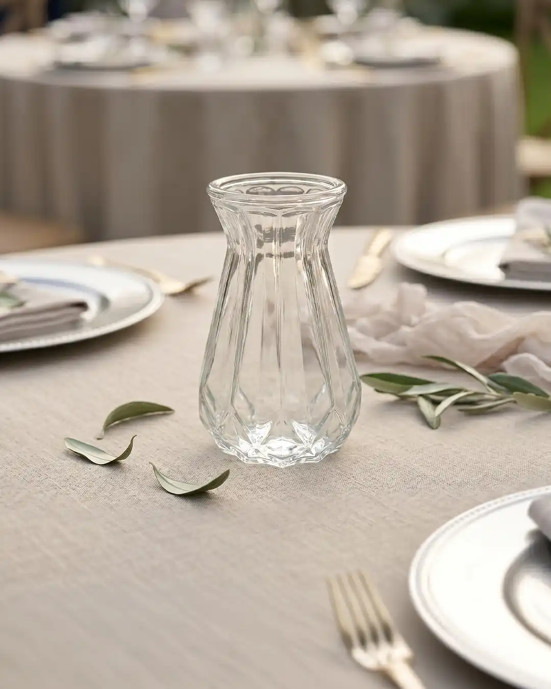 Vase Hya. H:15 cm Klar - Billede 2