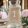 Bordnumre i Hessian 1-20 med Snor