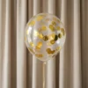 Konfetti balloner, Guld - 5stk. 30cm