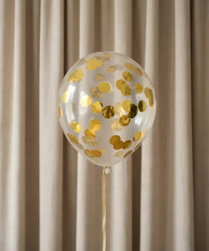 Konfetti balloner, Guld - 5stk. 30cm