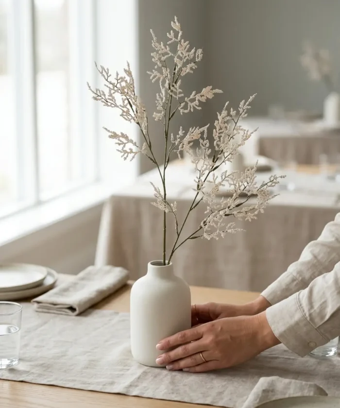 Silkeblomst Bi.Gren 76 cm - Creme