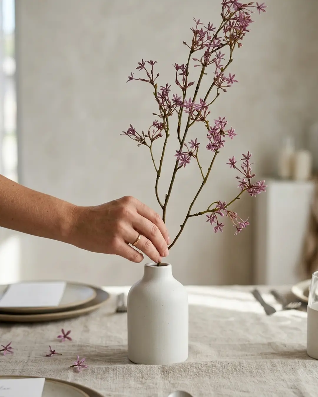 Silkeblomst Spring Gren 75 cm - Lilla