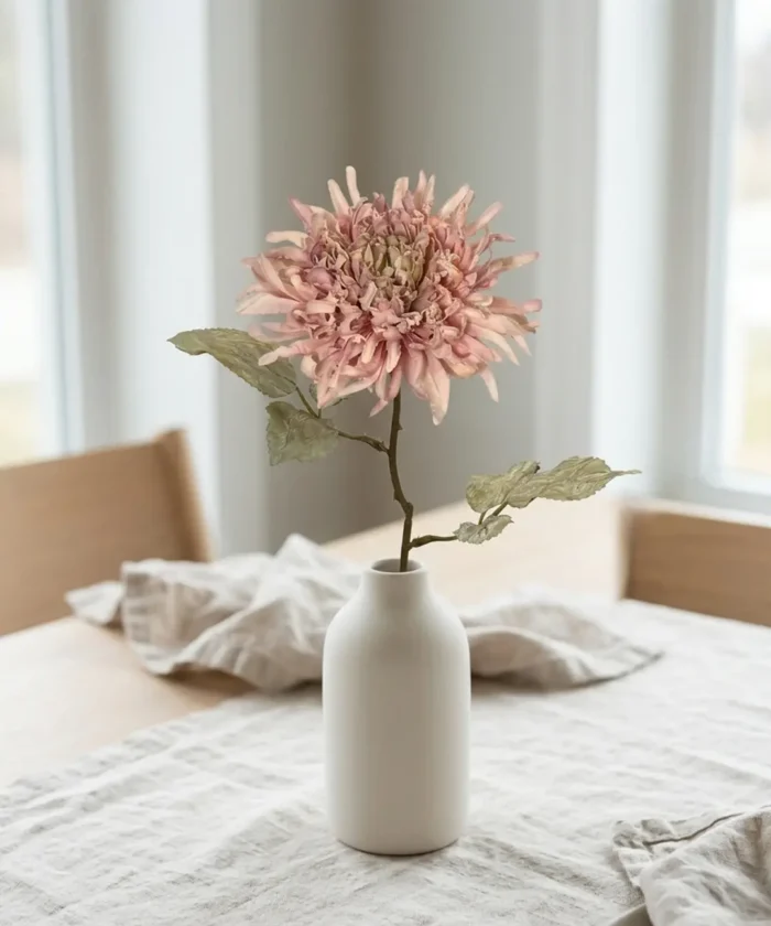 Silkeblomst Chrysanthemum 17 cm - Pink