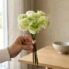 Silkeblomst Dahlia 7 stk, 27 cm - Hvid