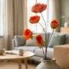 Silkeblomst Pæon 110 cm - Orange
