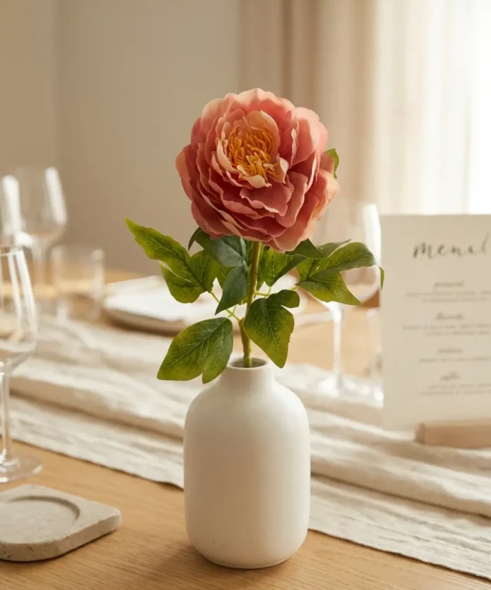Silkeblomst Pæon 73 cm - Rosa