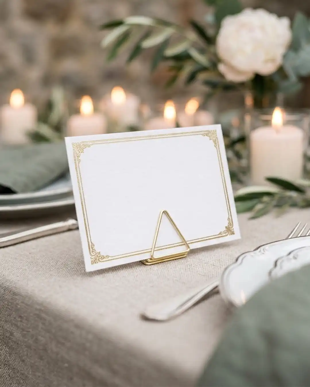 Bordkortholdere Trekant Guld 2,3 cm (10 stk.) - Billede 2