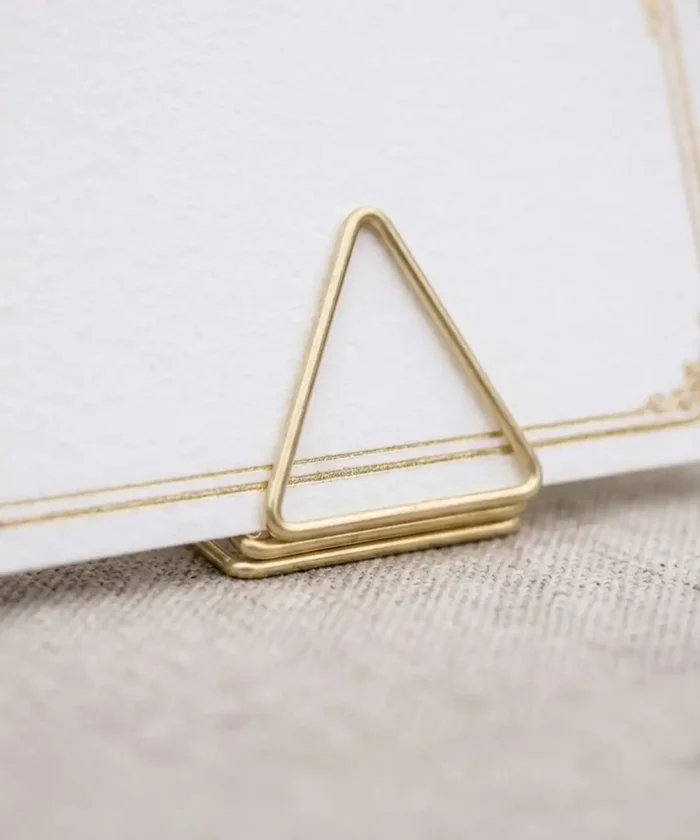 Bordkortholdere Trekant Guld 2,3 cm (10 stk.)