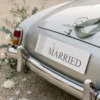 Nummerplade, "Just Married" 50x11.5cm